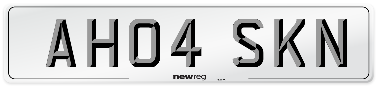 AH04 SKN Number Plate from New Reg